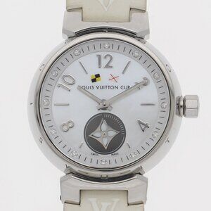LOUIS VUITTON Q12M0 Tambour White shell SS/rubber QZ
